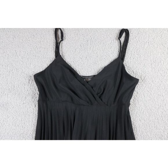 New Max and Cleo Dress Black Small V Neck Sleeveless Spaghetti Strap Pleated - Picture 4 of 6